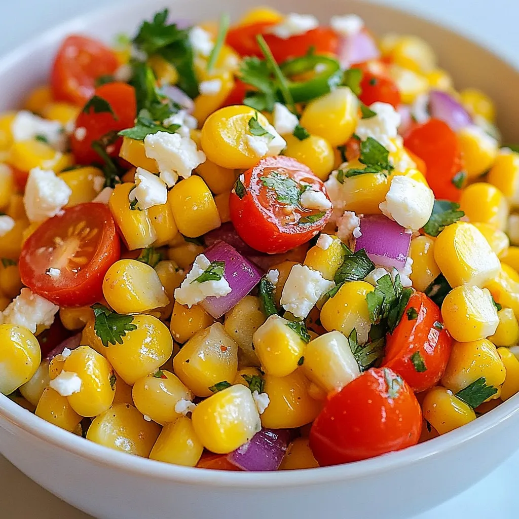 Spicy Cilantro Lime Corn Salad Fresh and Flavorful Dish