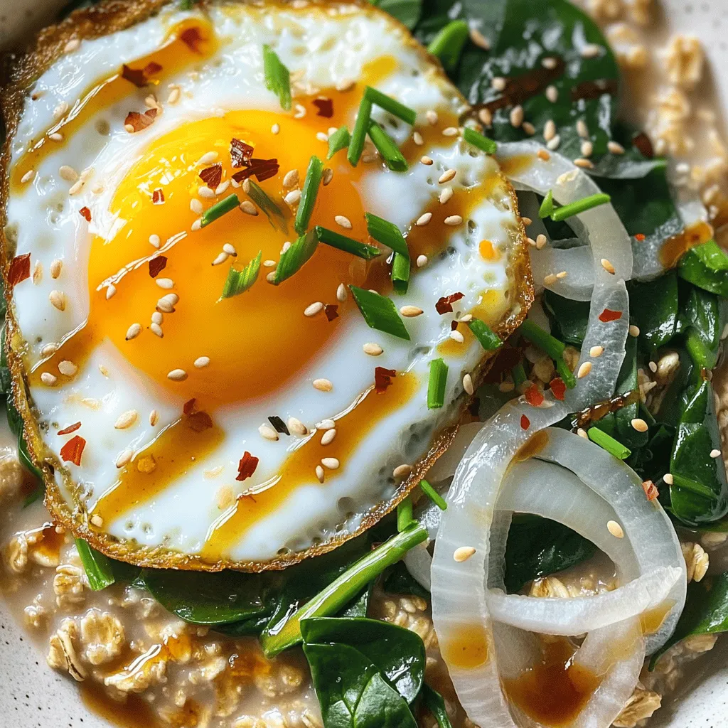 Savory Oatmeal with Egg Quick and Tasty Meal