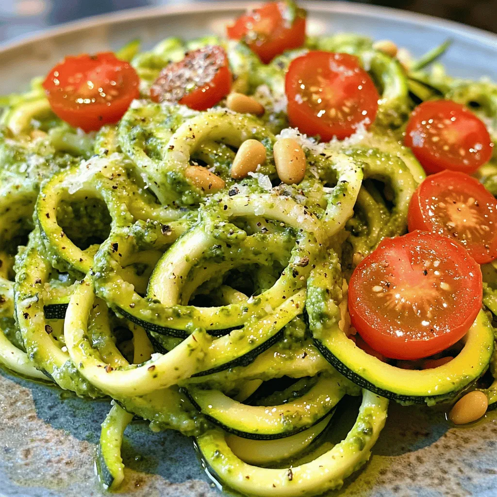 Zucchini Noodles with Pesto Flavorful and Simple Meal