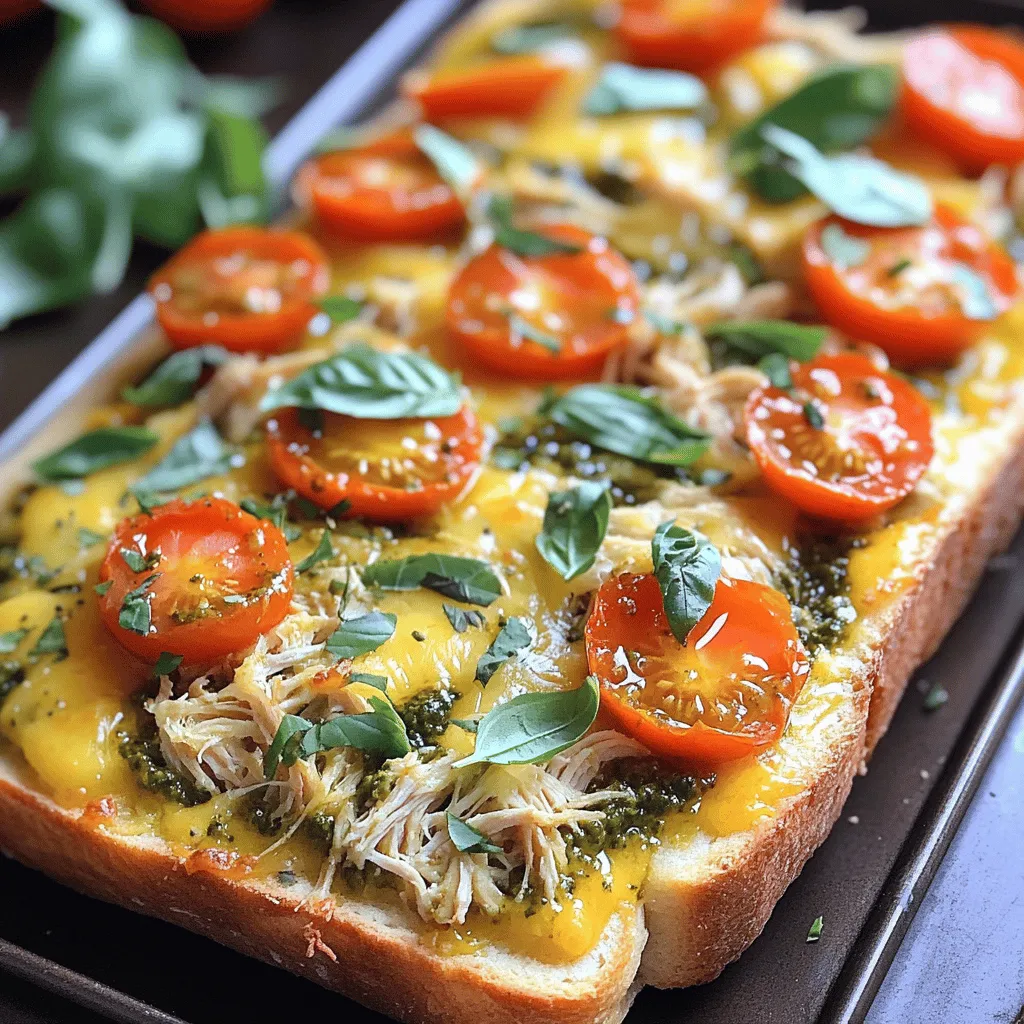 Pesto Chicken French Bread Pizza Quick and Tasty Treat