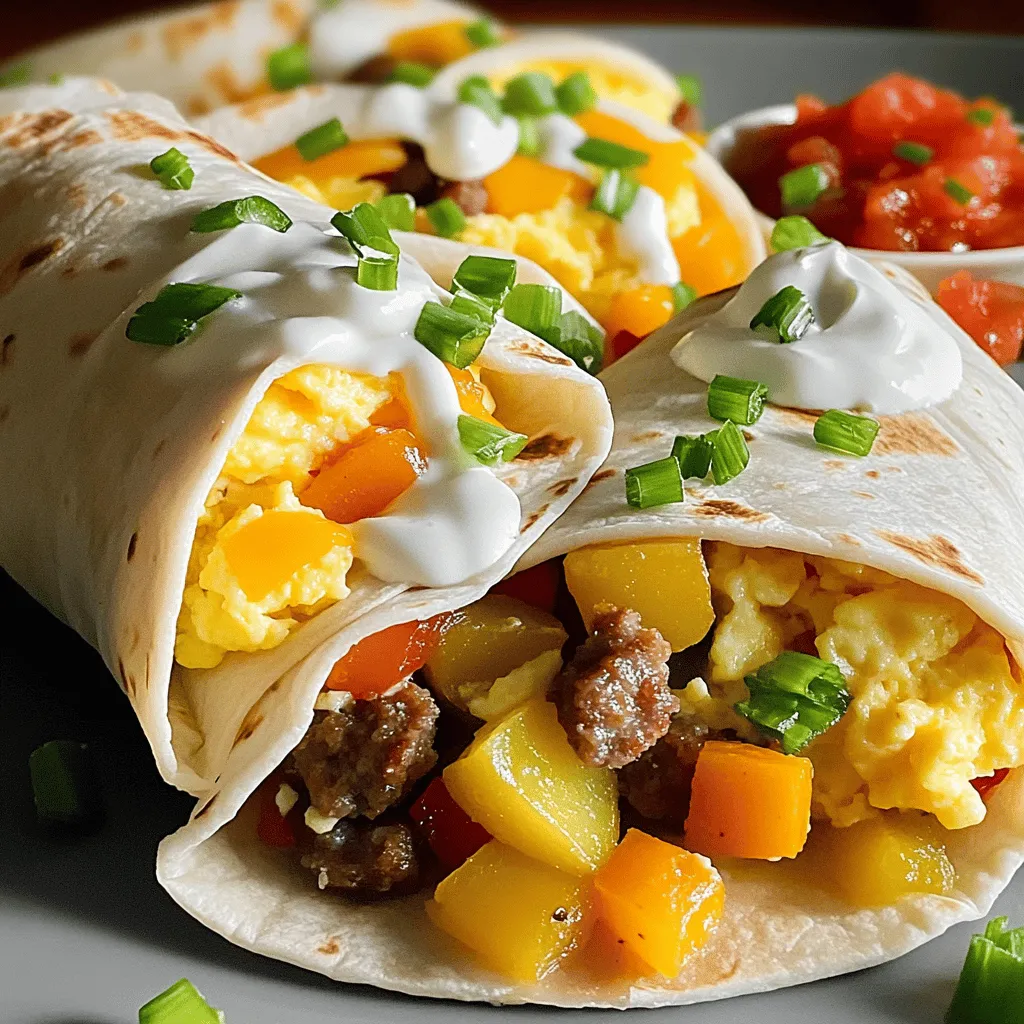 Savory Breakfast Burritos Packed with Flavorful Goodness