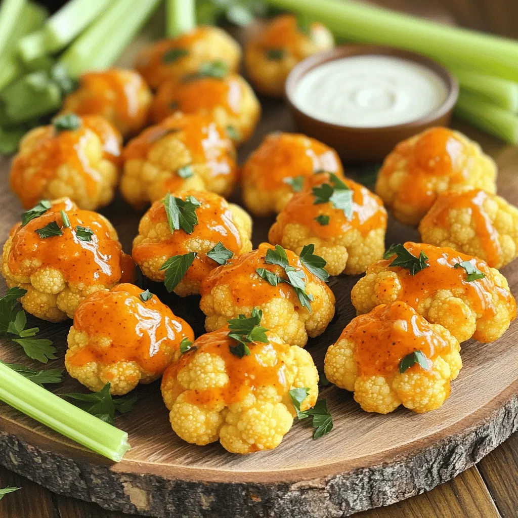 Buffalo Cauliflower Bites Flavorful Snack Recipe