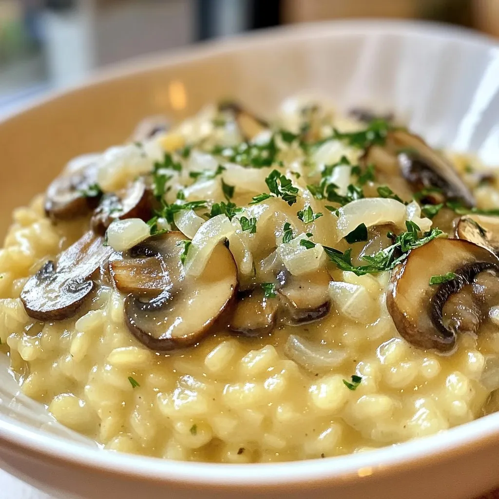 Garlic Butter Mushroom Risotto Creamy and Flavorful Dish