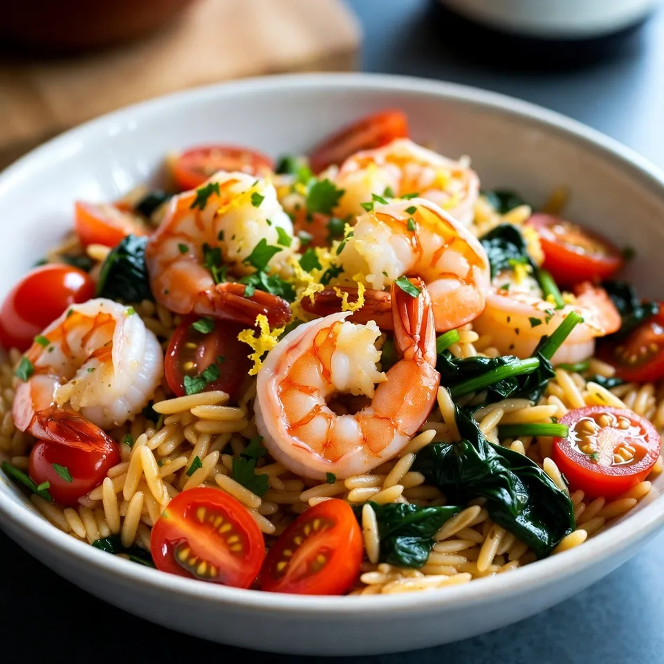Lemon Garlic Shrimp Orzo Flavorful and Easy Recipe