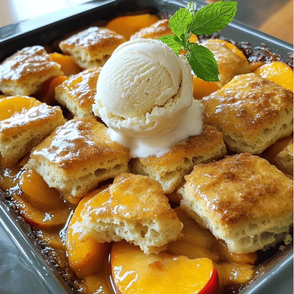 Peach Cobbler with Biscuit Topping Simple Delight