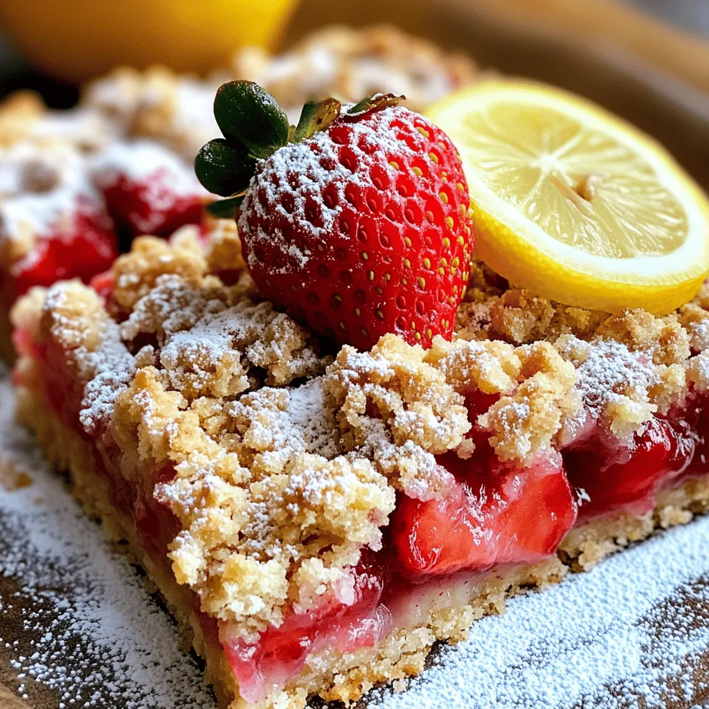 Strawberry Lemonade Crumble Bars Simple and Delicious