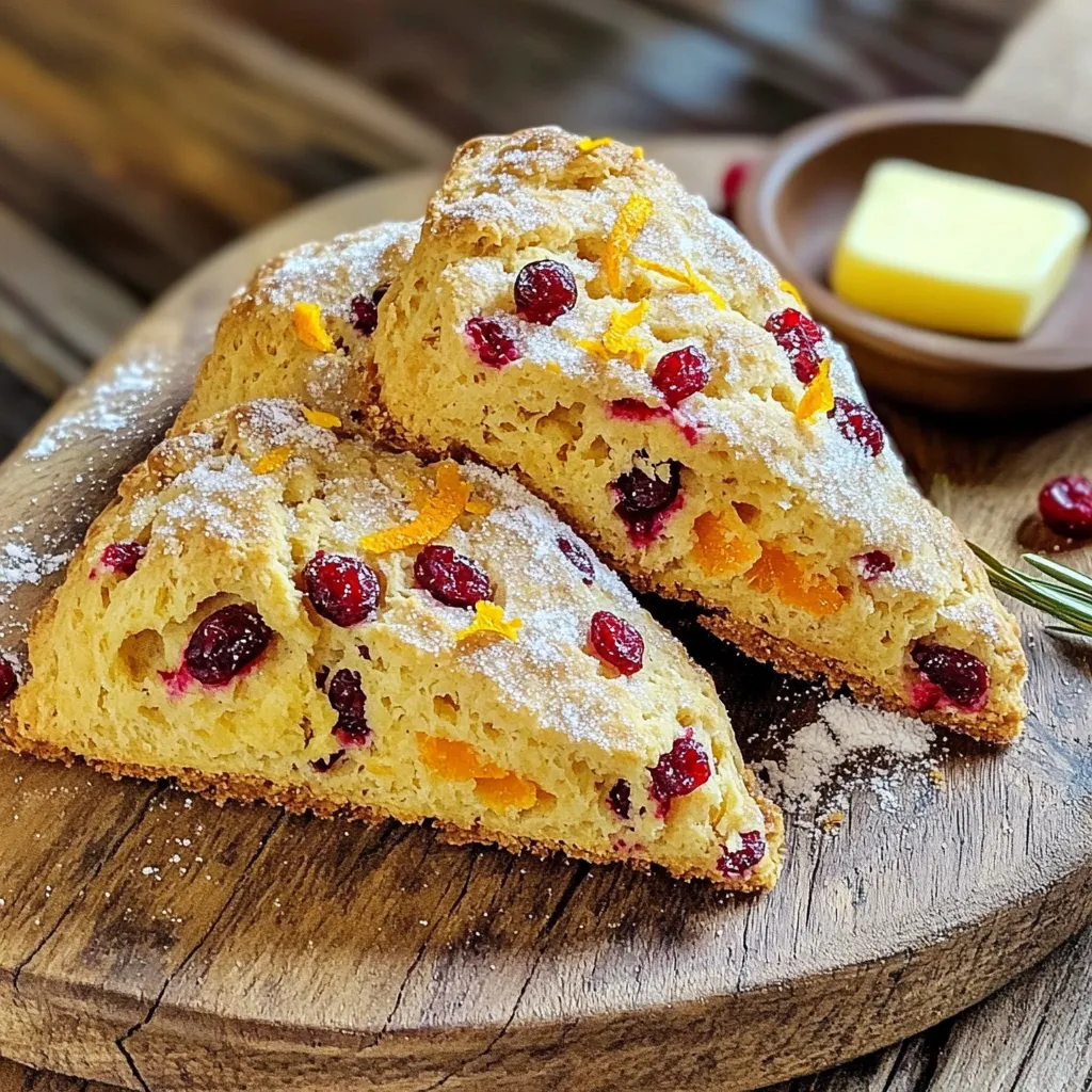 Bakery-Style Orange Cranberry Scones Simple Recipe