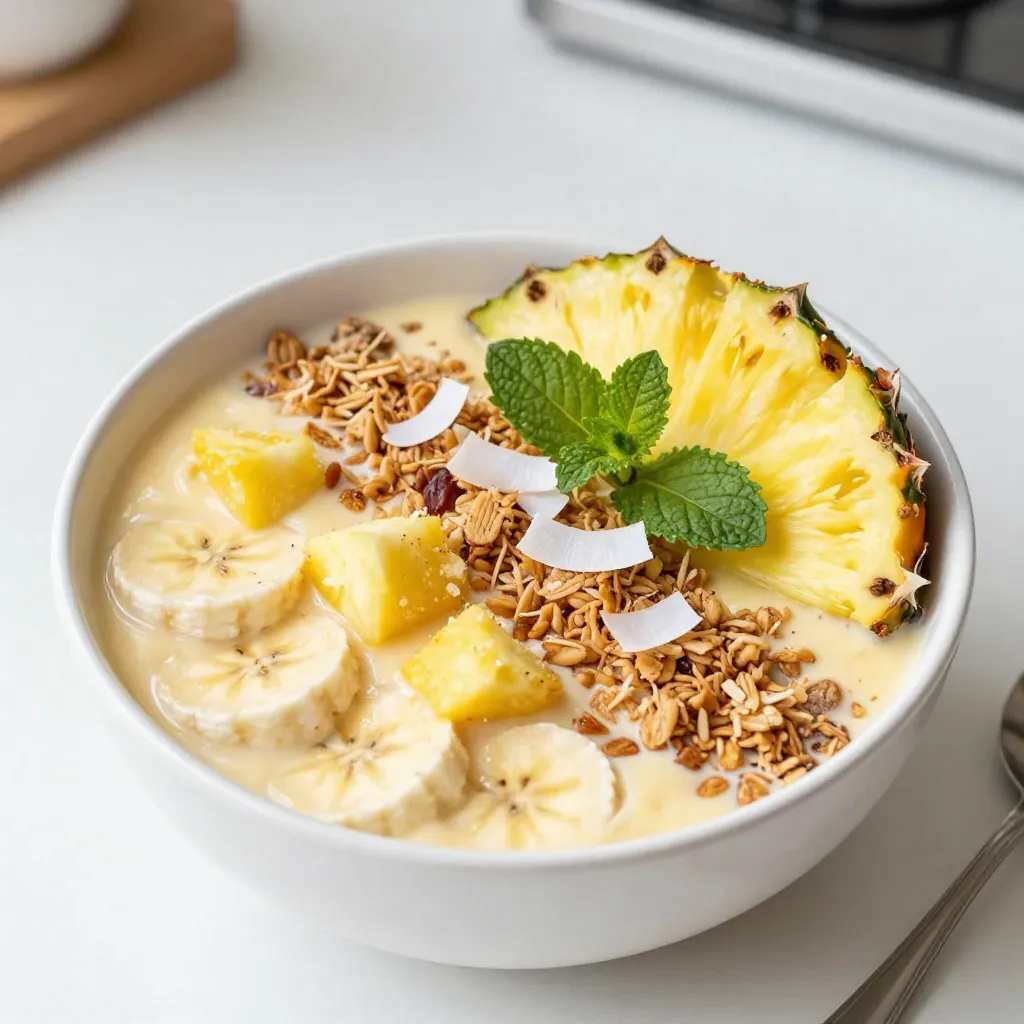 Coconut Pineapple Smoothie Bowl Fresh and Tasty Treat