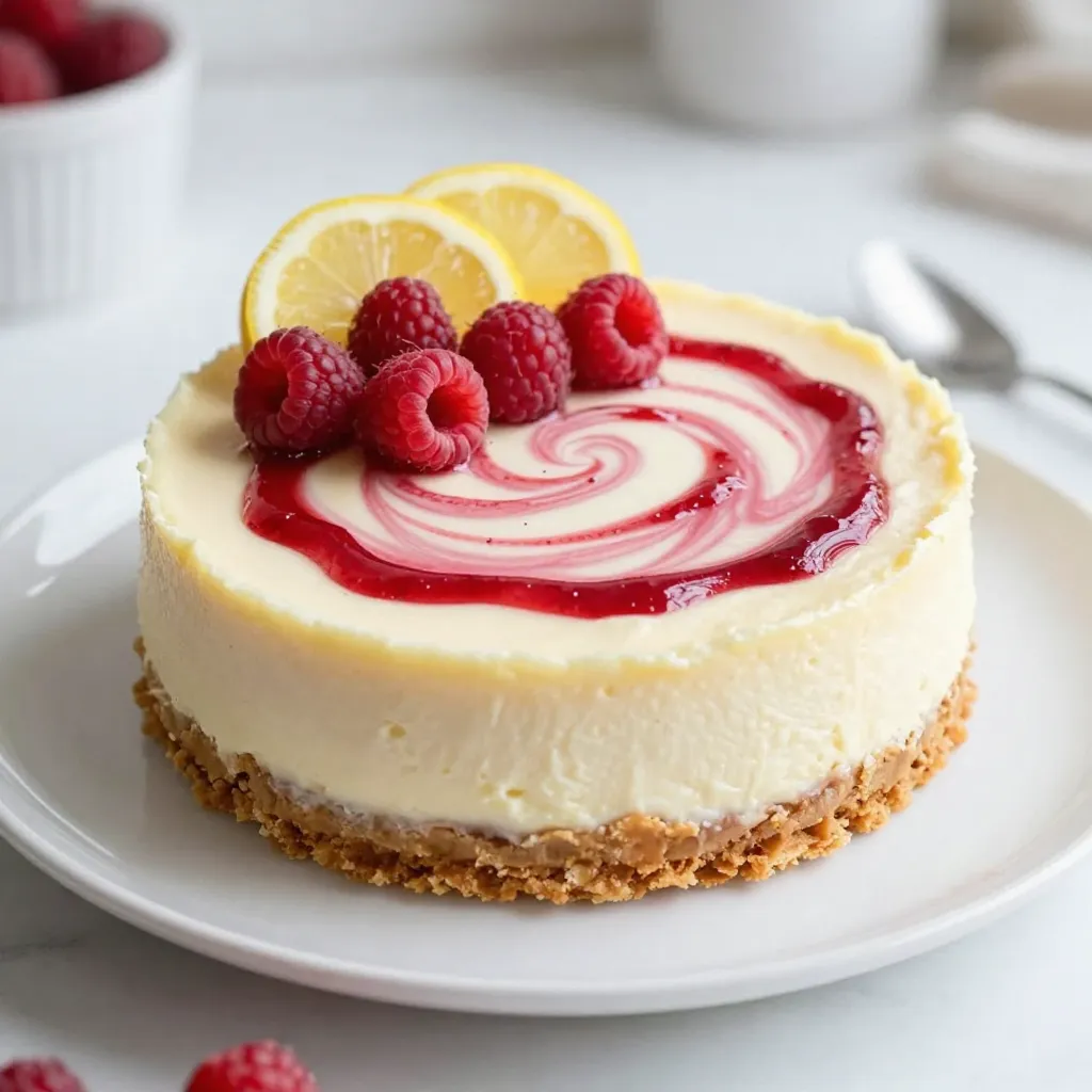 Raspberry Swirl Lemon Cheesecake Delightful and Easy