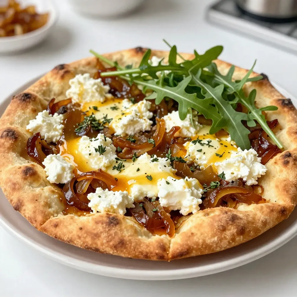 Caramelized Onion Goat Cheese Flatbread Delight Recipe