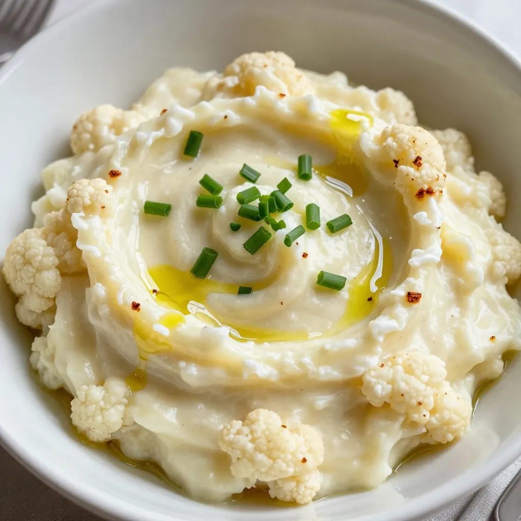 Creamy Roasted Garlic Mashed Cauliflower Delight