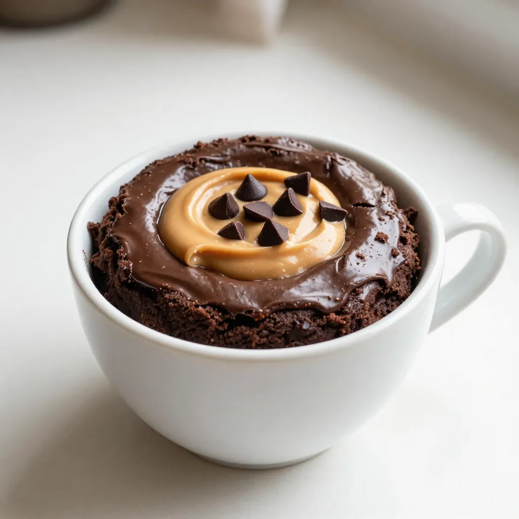 Chocolate Peanut Butter Mug Brownie Simple and Tasty