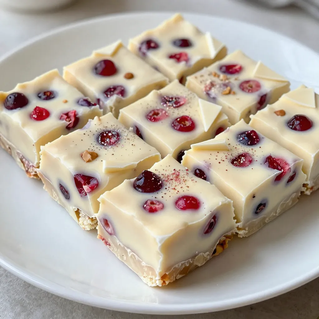 Cranberry White Chocolate Fudge Irresistible Treat