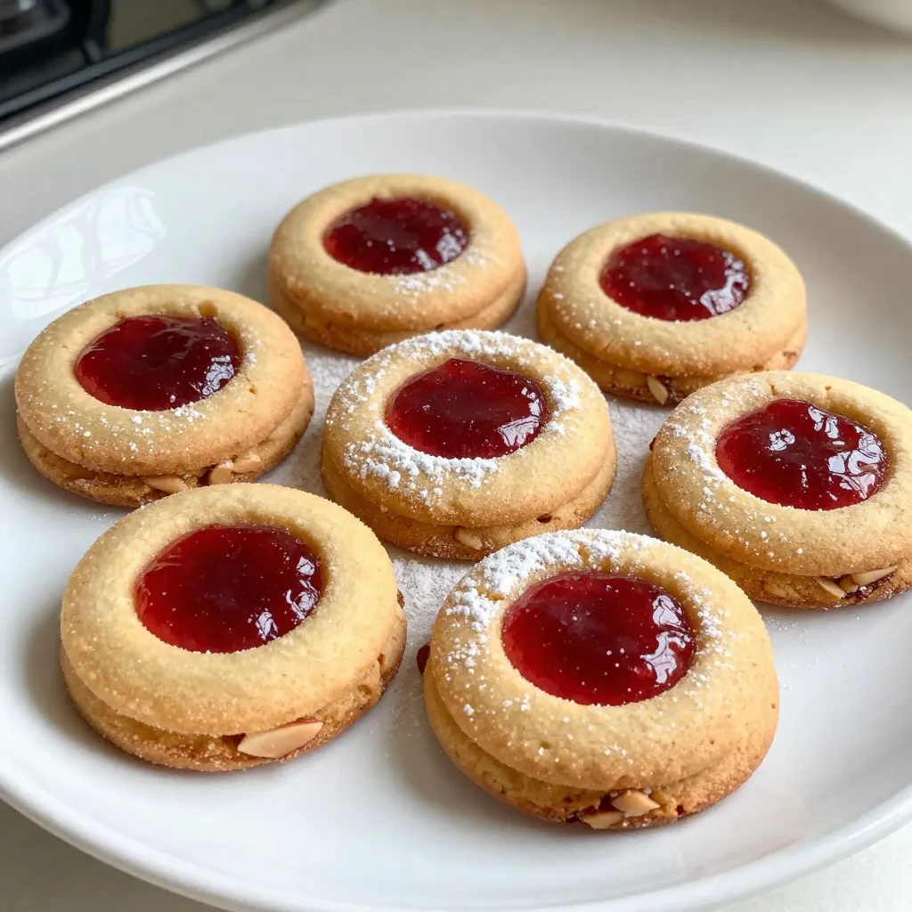 Raspberry Almond Thumbprint Cookies Simple Delight