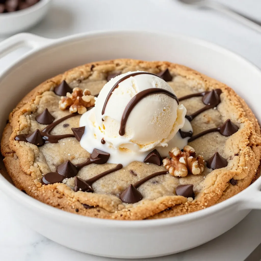 Chocolate Chip Cookie Skillet Delicious Dessert Recipe