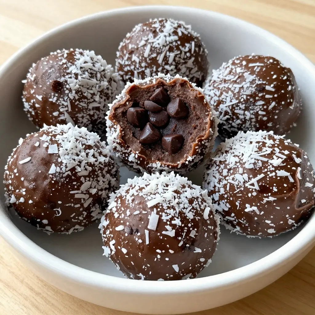 Chocolate Coconut Energy Balls Healthy Snack Boost