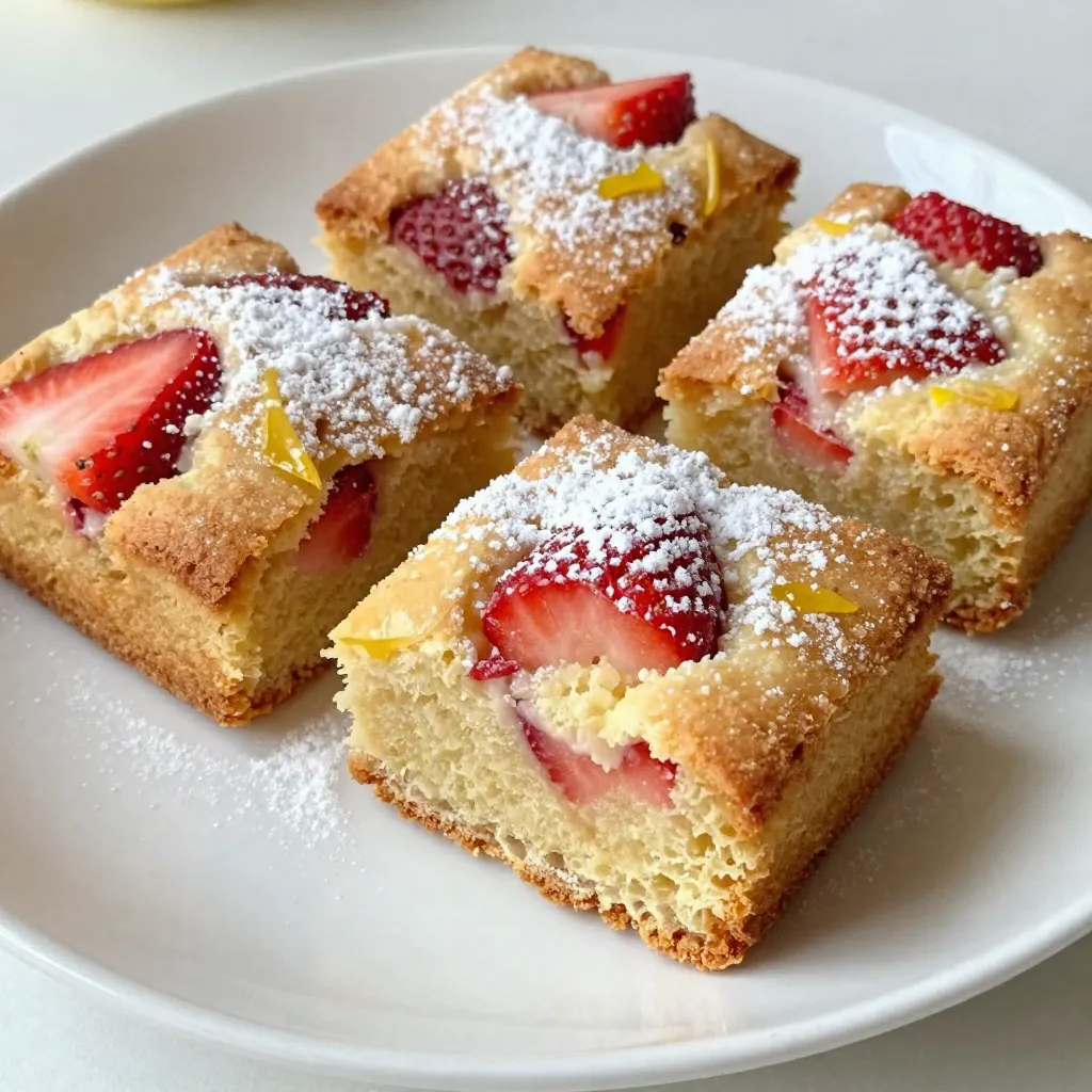 Strawberry Lemon Blondies Delightful Dessert Treat