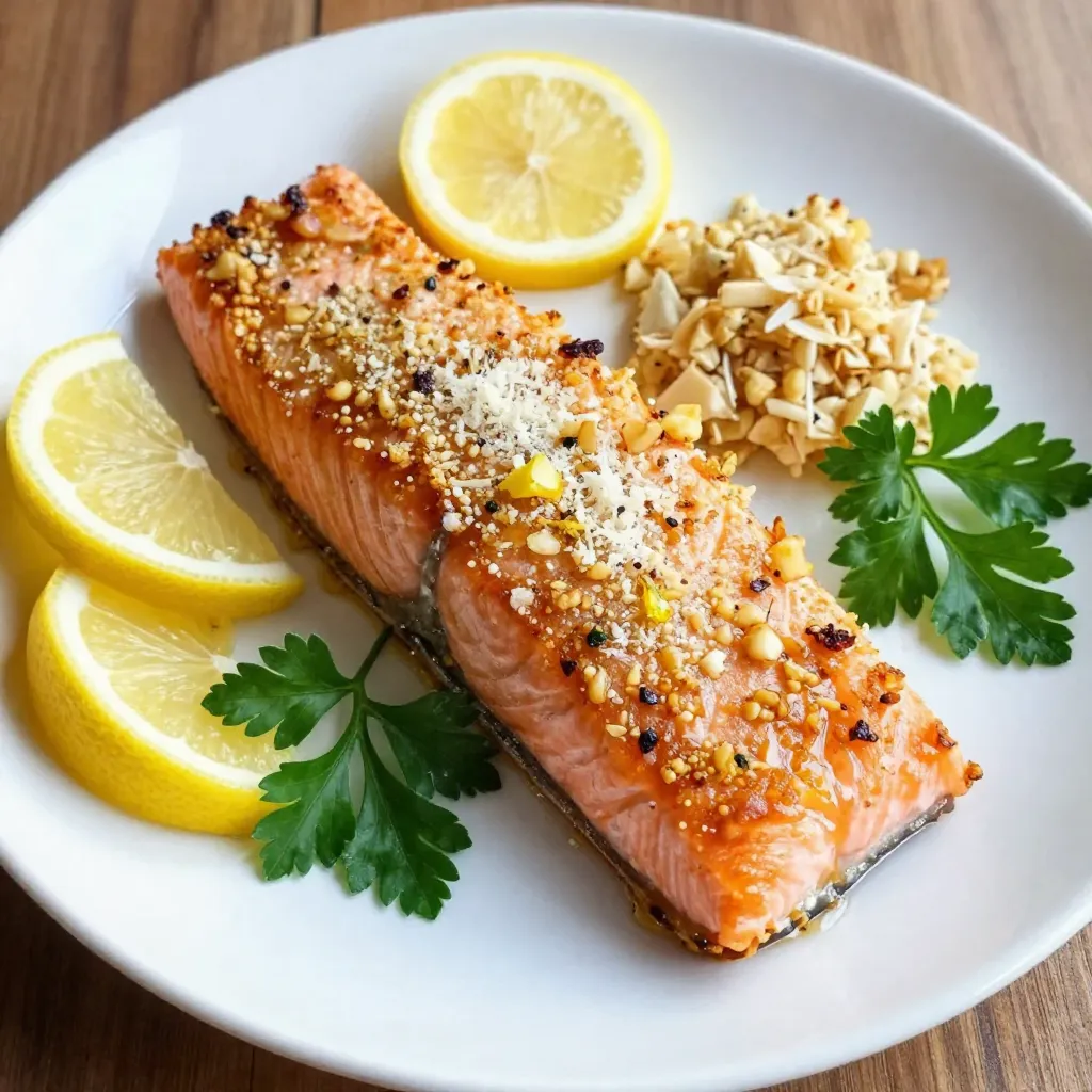 Garlic Parmesan Crusted Salmon Simple and Healthy Dish