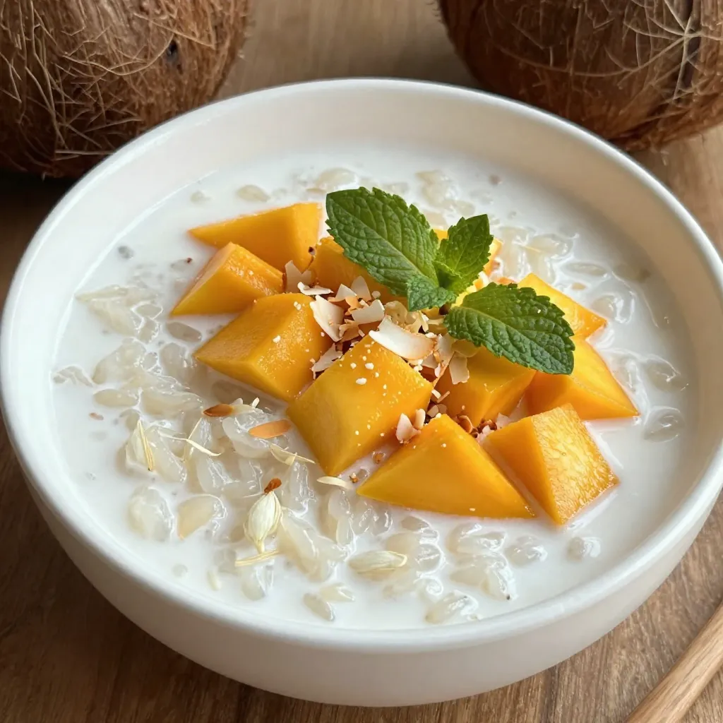 Coconut Mango Rice Pudding Creamy and Refreshing Delight