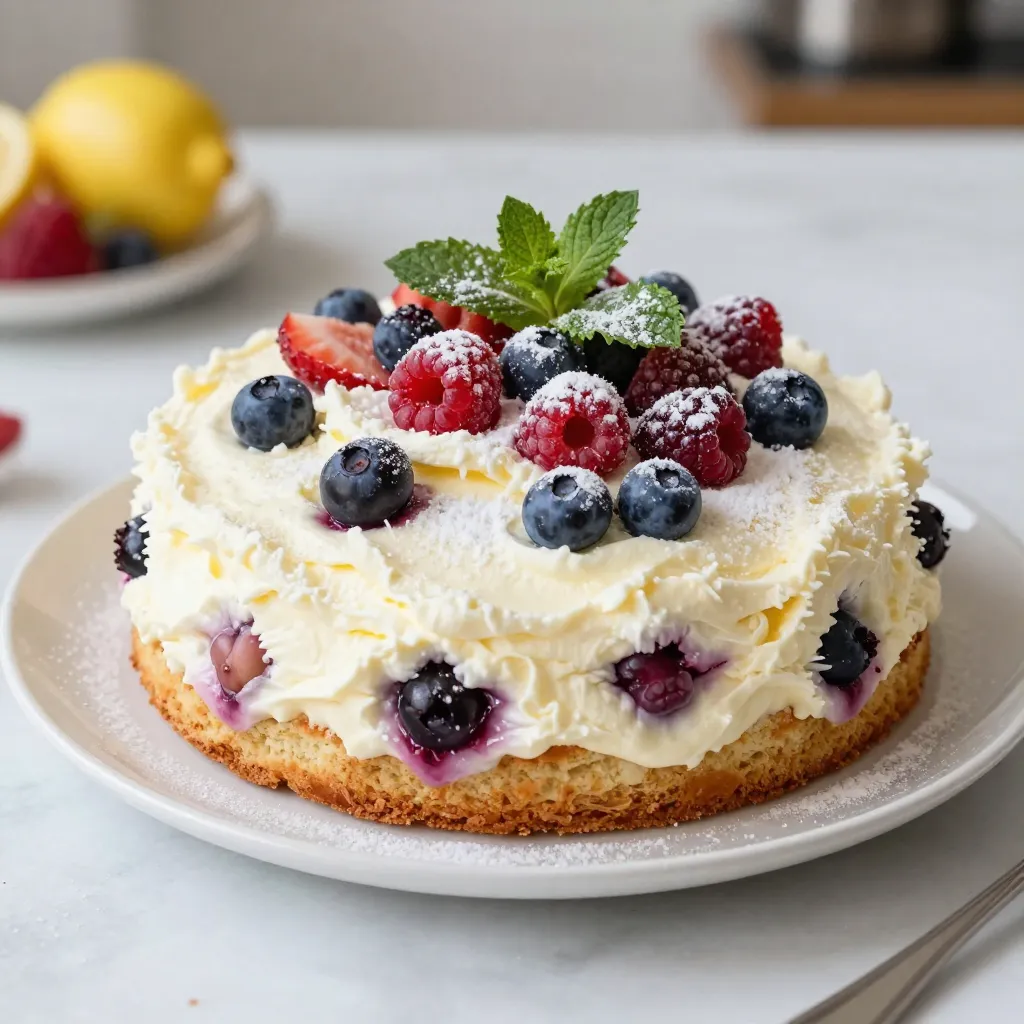 Lemon Berry Ricotta Cake Delightful and Simple Recipe