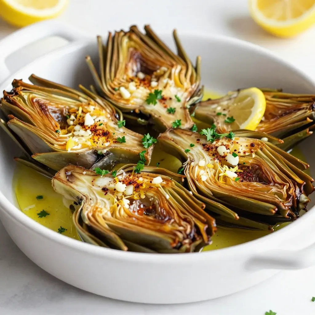 Lemon Garlic Roasted Artichokes Flavorful and Simple Dish