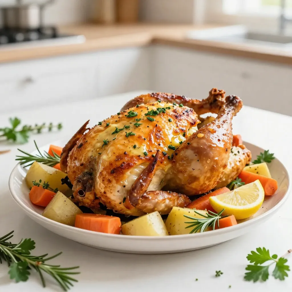 Garlic Herb Butter Roasted Chicken Flavorful Feast