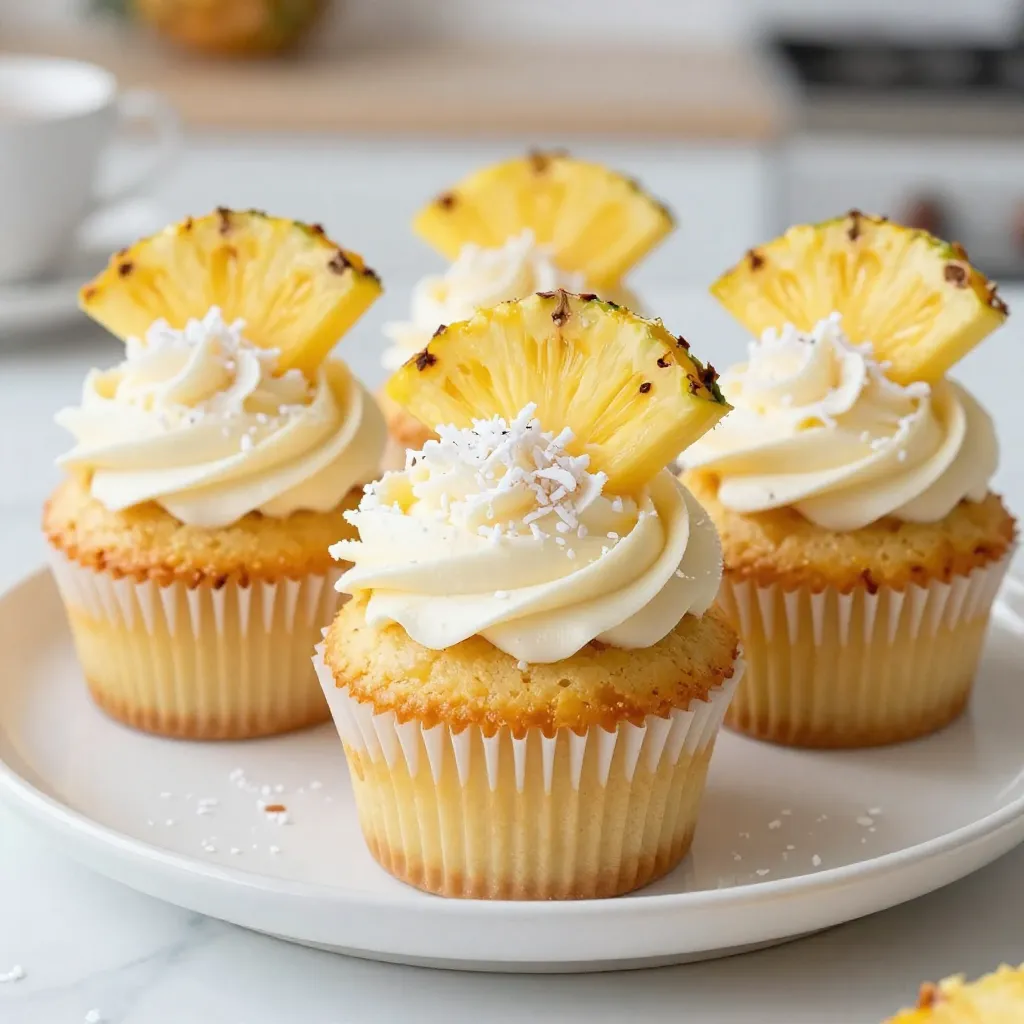 Pineapple Coconut Cupcakes Delightfully Sweet Treat