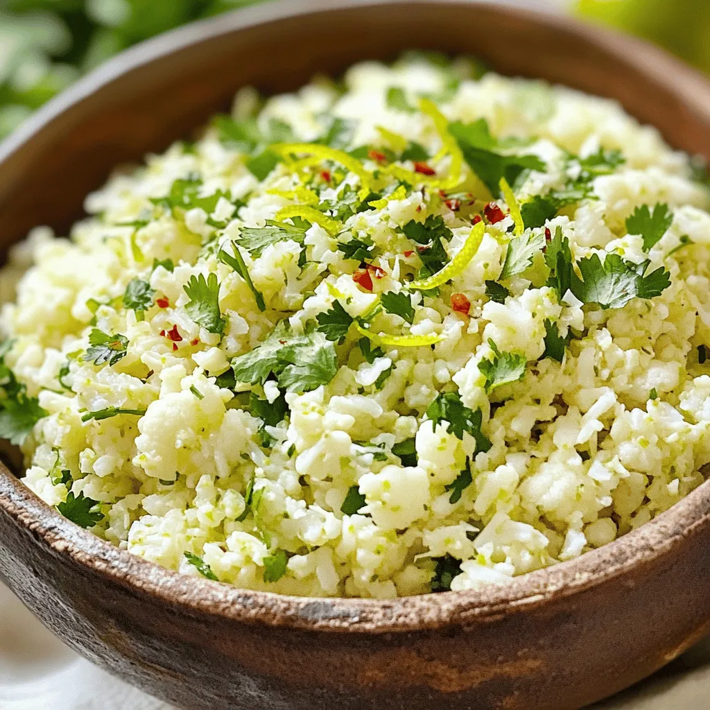 Cilantro Lime Cauliflower Rice Tasty and Fresh Side