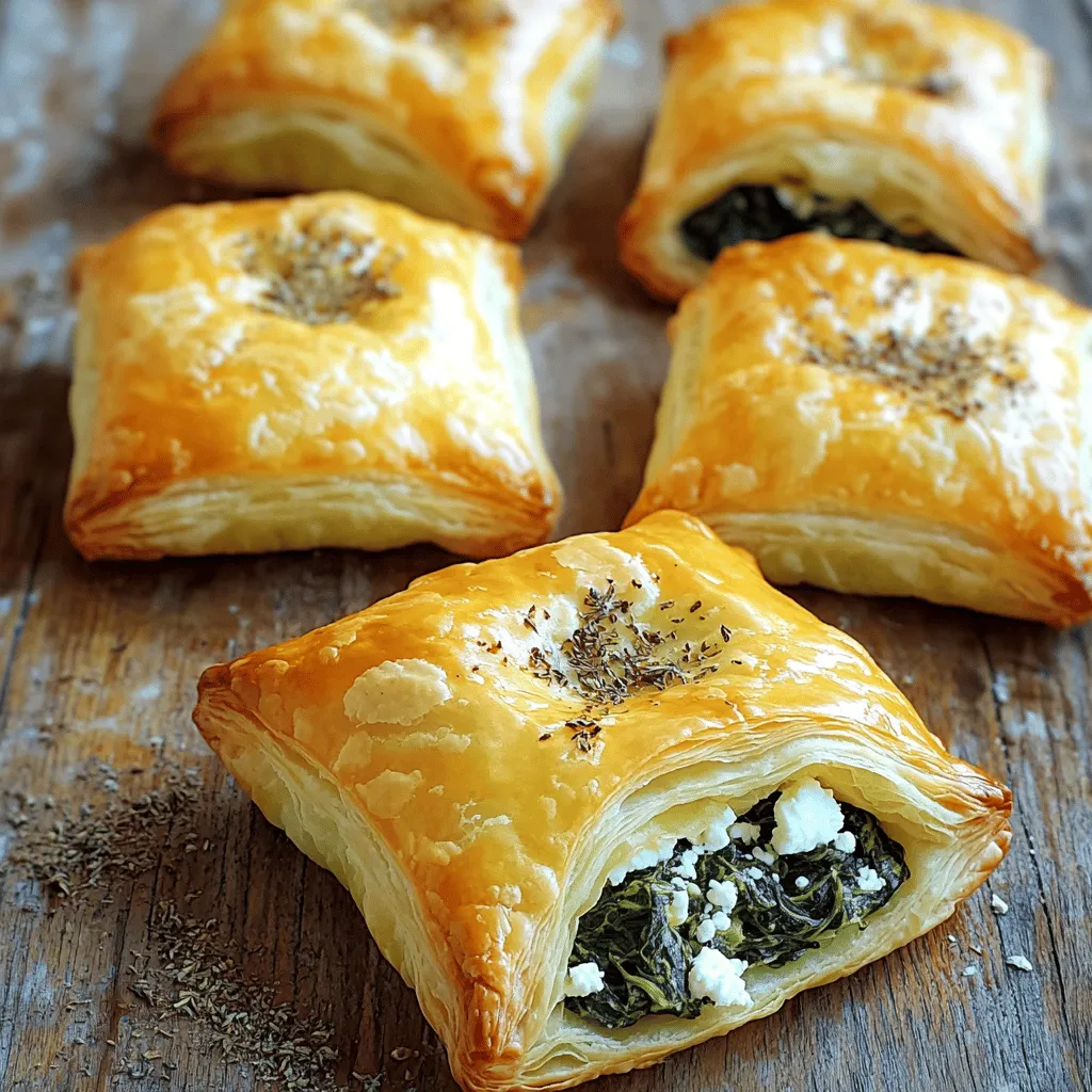 Savory Spinach and Feta Puff Pastry Quick Treat