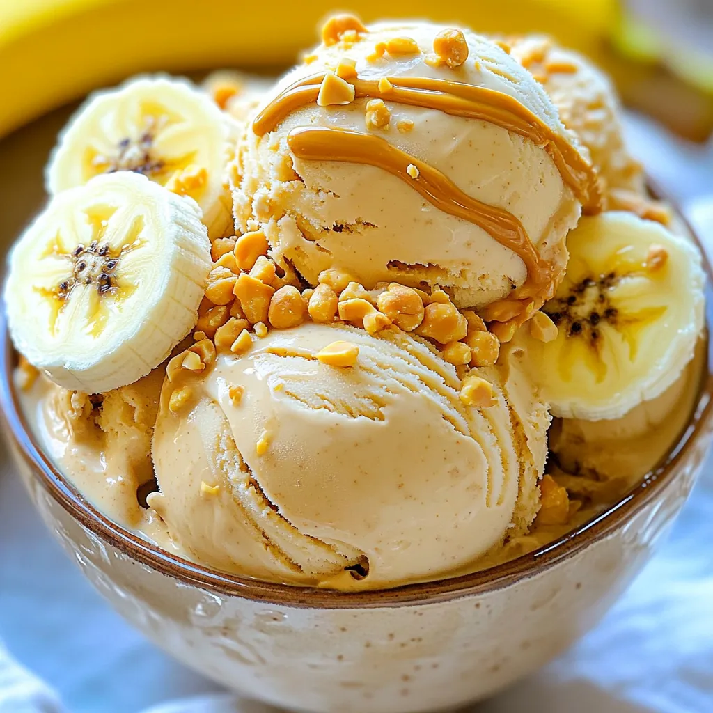 High-Protein Peanut Butter Banana Ice Cream Delight