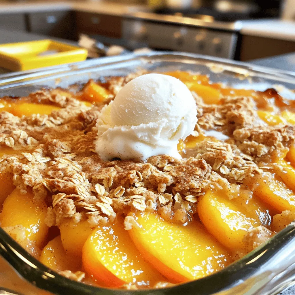 Peach Crisp with Oat Topping Easy and Delicious Dessert