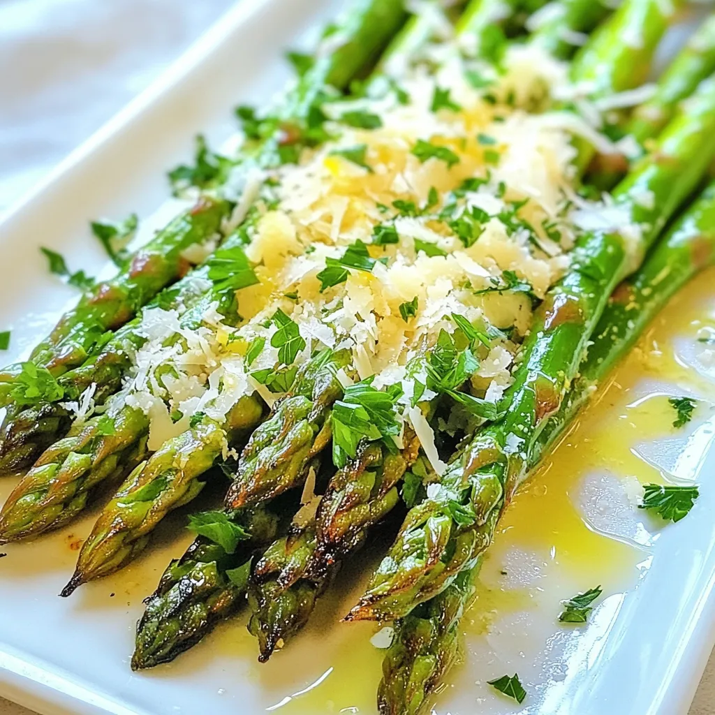Lemon Garlic Roasted Asparagus Tasty and Simple Dish