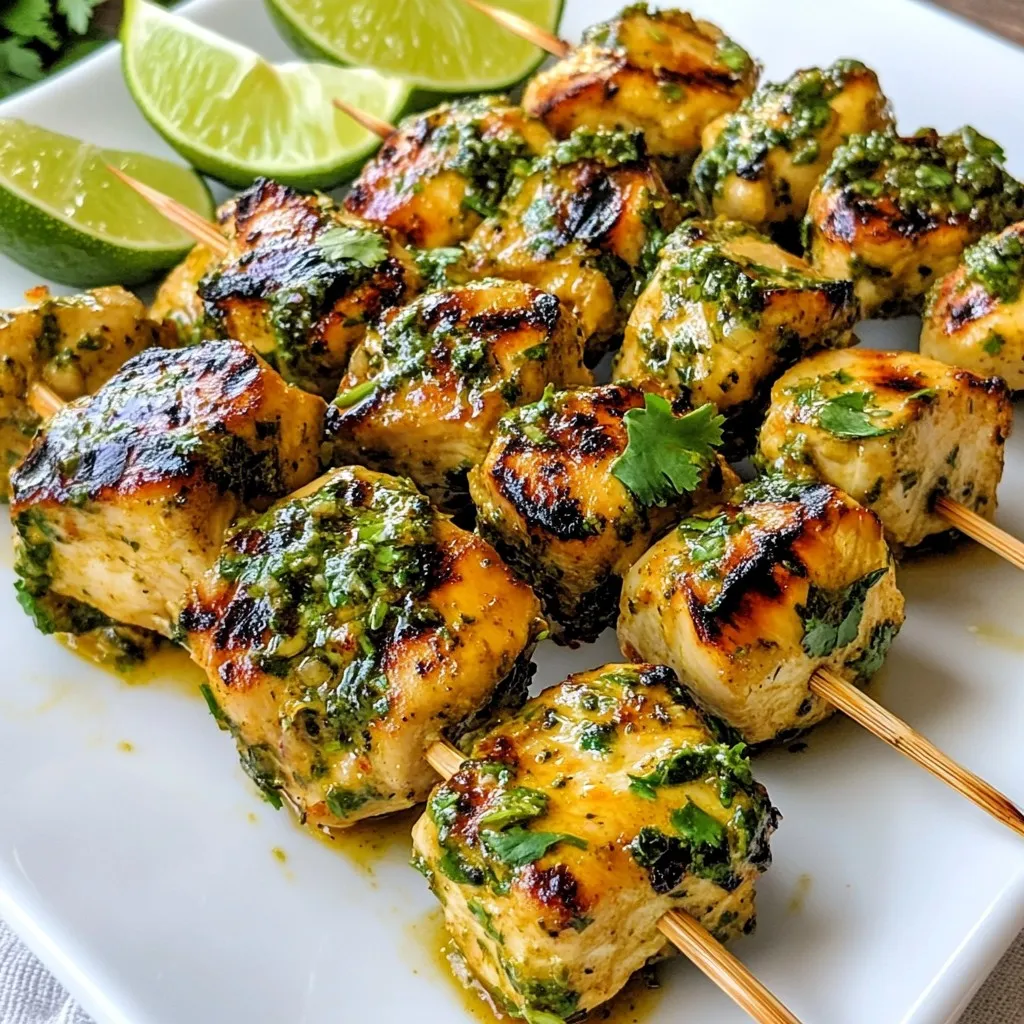 Cilantro Lime Chicken Kebabs Flavorful and Juicy Dish