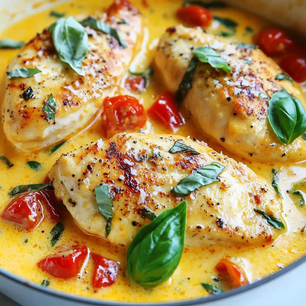 Creamy Tomato Basil Chicken Skillet Savory Dinner Delight