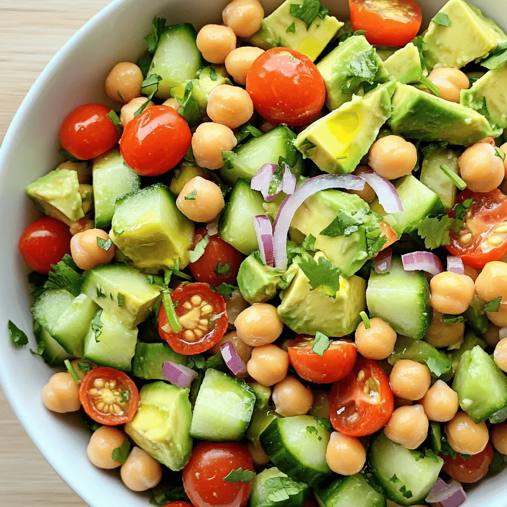 Tasty Avocado Chickpea Salad Fresh and Simple Dish