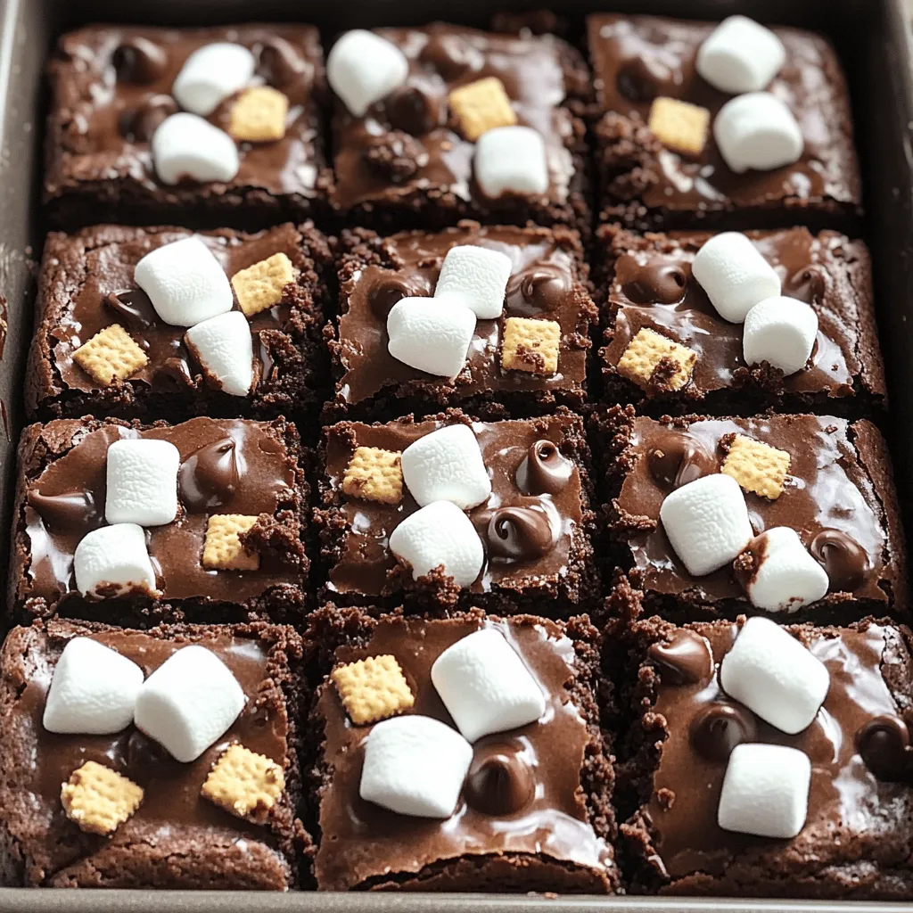 Chocolate Marshmallow Brownies Bakery Delightful Treat