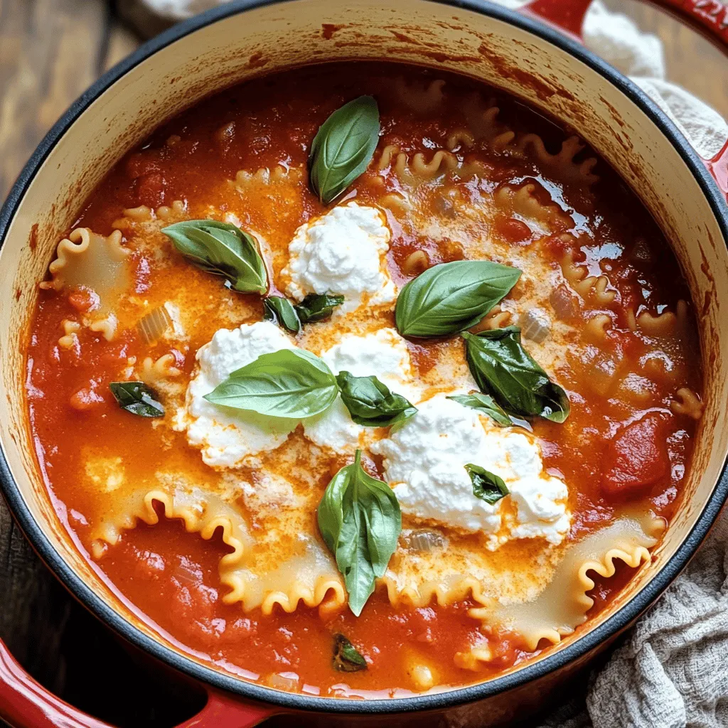 One Pot Lasagna Soup Hearty and Flavorful Meal