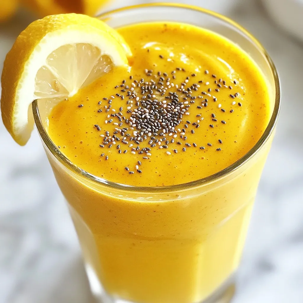 Turmeric Ginger Immunity Smoothie Nourishing Recipe
