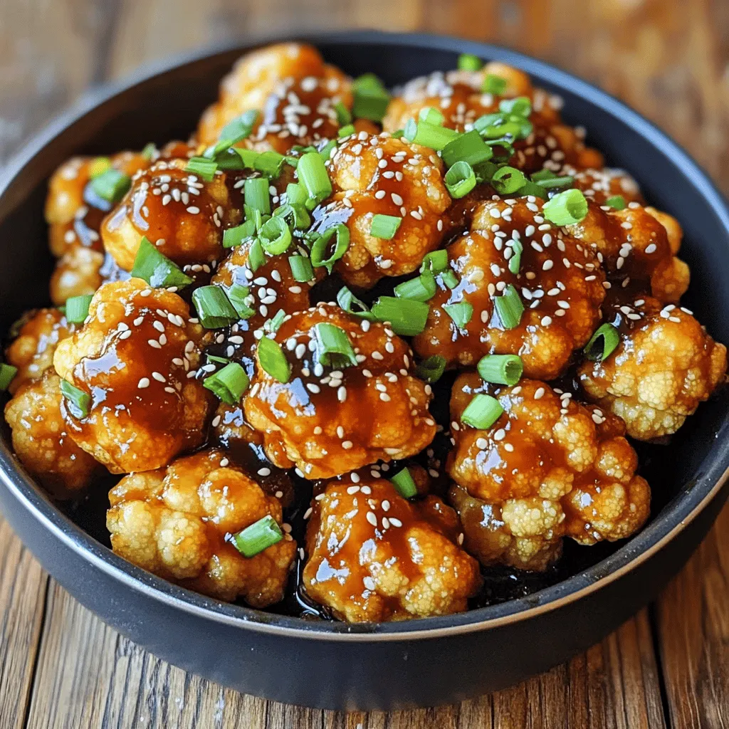 Air Fryer General Tso Cauliflower Crispy Delight