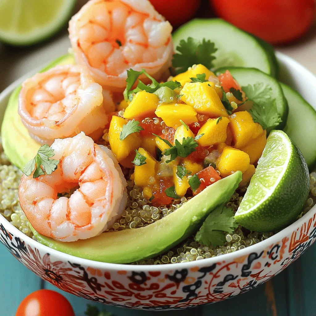 Mouthwatering Shrimp Avocado Bowls with Mango Salsa