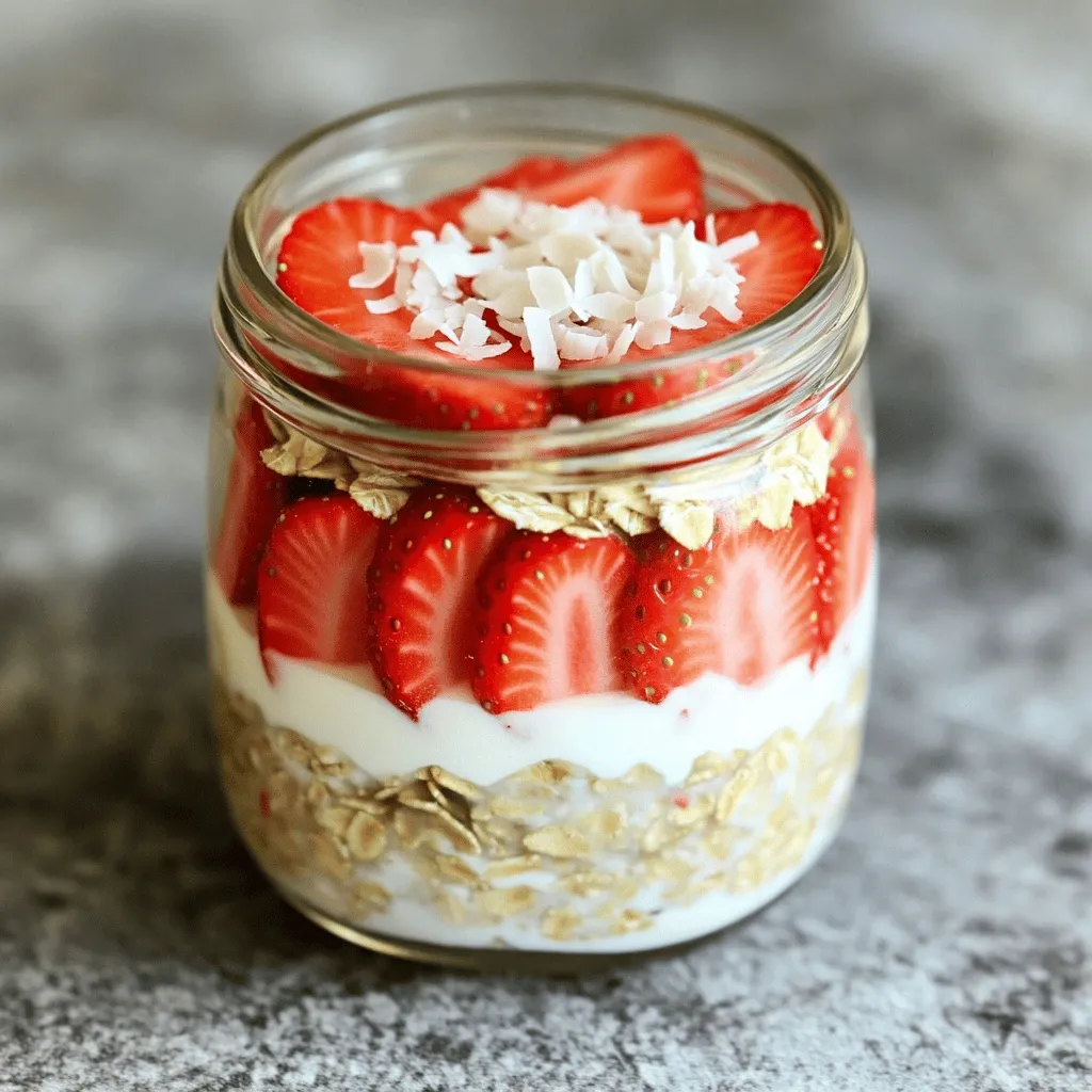 Strawberry Coconut Overnight Oats Tasty and Easy Meal