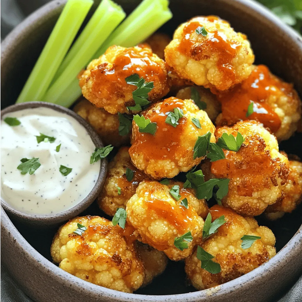 To create tasty Air Fryer Buffalo Cauliflower Bites, gather these simple ingredients: