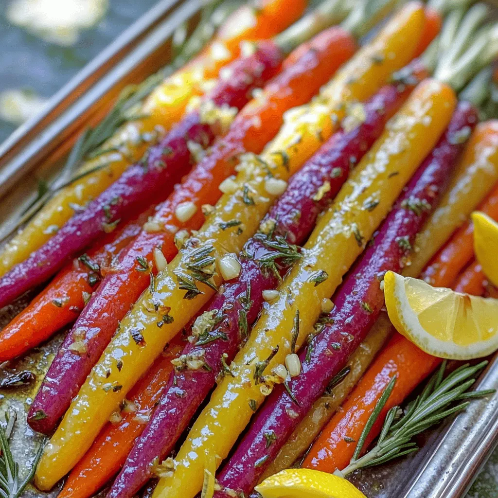 Garlic Herb Roasted Rainbow Carrots Irresistible Dish
