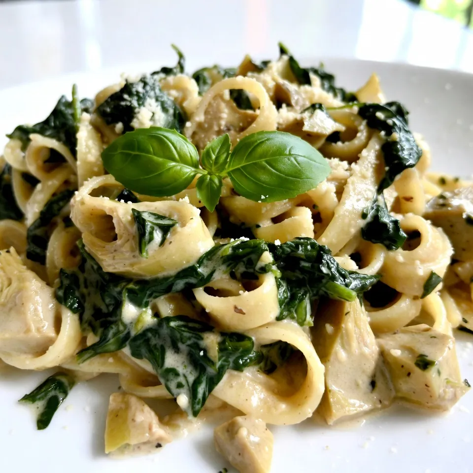Creamy Spinach Artichoke Pasta Delightful Dinner Dish