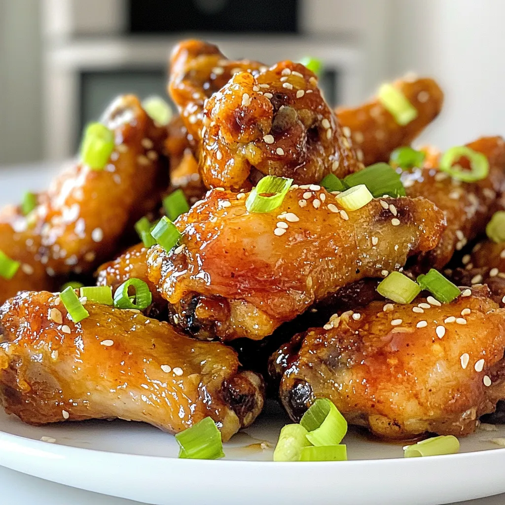 Air Fryer Honey Garlic Chicken Wings Flavorful Snack