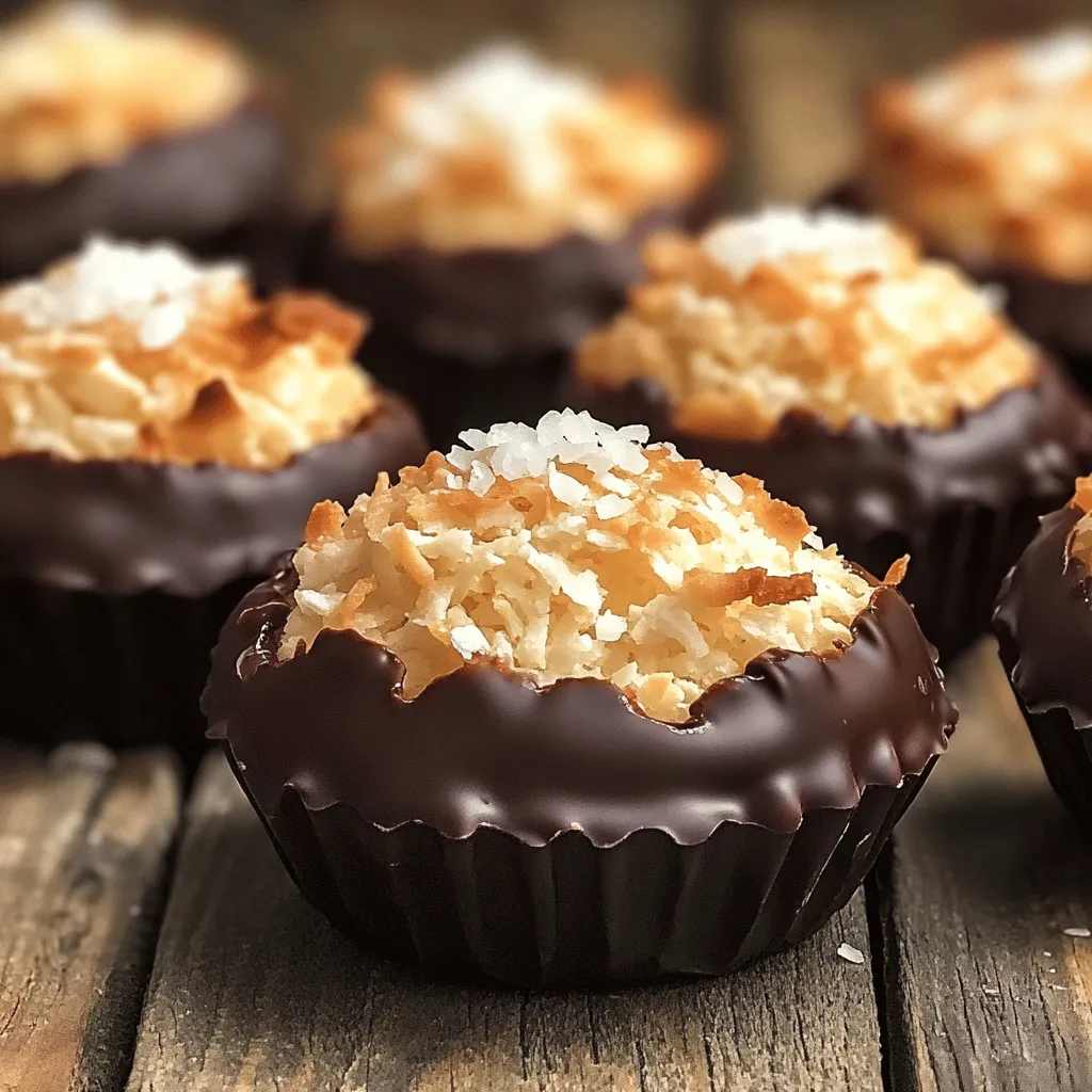 Coconut Macaroons with Dark Chocolate Delightful Treat