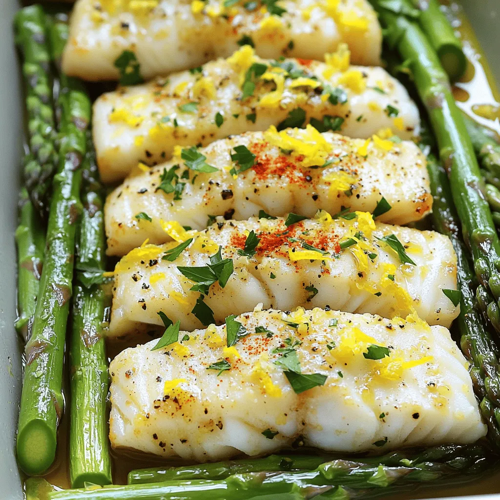 Sheet-Pan Lemon Garlic Cod and Asparagus Delight