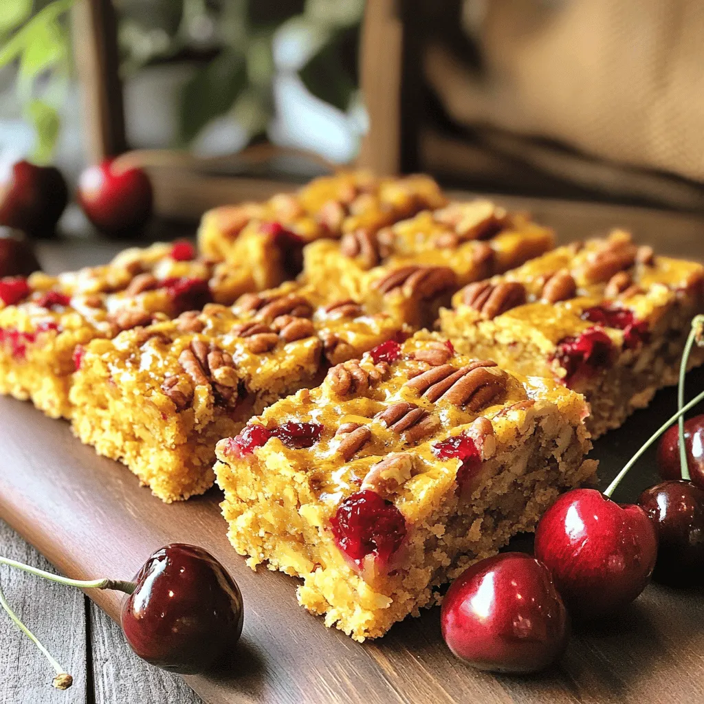 Cherry Pecan Breakfast Bars Healthy and Tasty Recipe