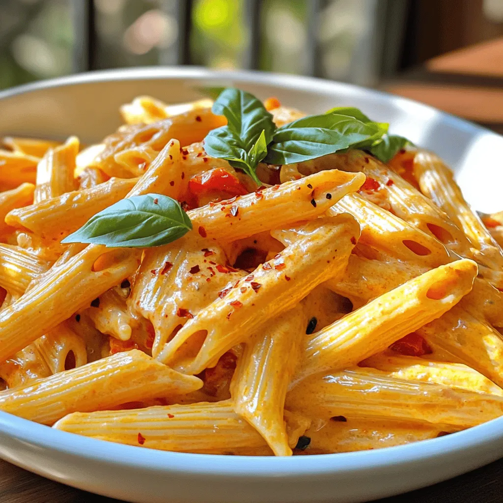 Creamy Roasted Red Pepper Pasta Easy Weeknight Meal