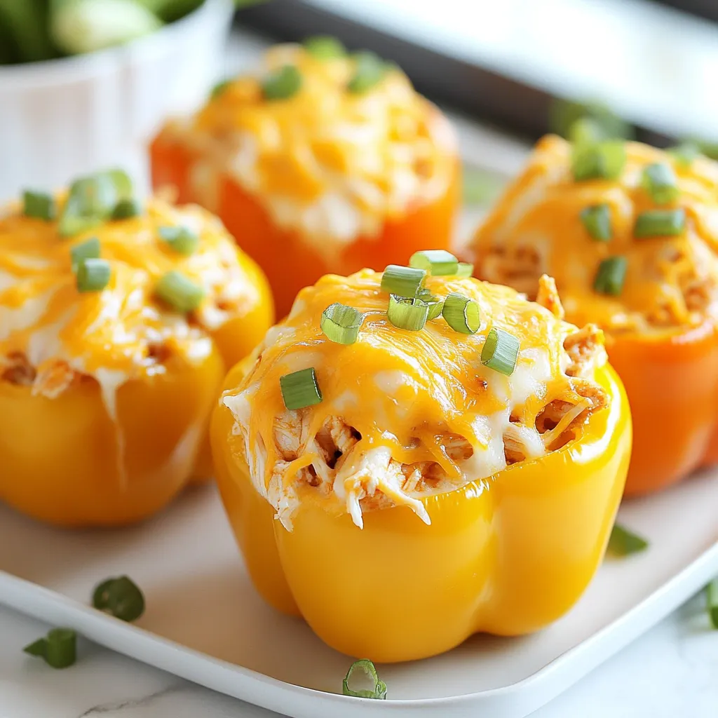 Buffalo Chicken Stuffed Peppers Flavorful Dinner Delight